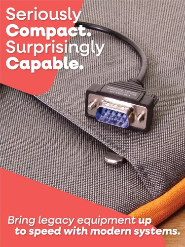 Miniatura 6 de Gearmo Cable USB a serie ultra compacto de 8 pulgadas - Windows/Mac/Linux, adaptador RS232 DB9 compatible con 64 bits con chipset FTDI