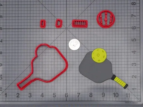 Miniatura 2 de Generic Juego de cortador de galletas de paleta de pickleball con bola (5 piezas)