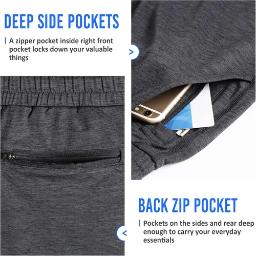 Miniatura 4 de maamgic Pantalones cortos de entrenamiento para hombre de 5 pulgadas, suaves, elásticos, para correr, gimnasio, atléticos, con bolsillos