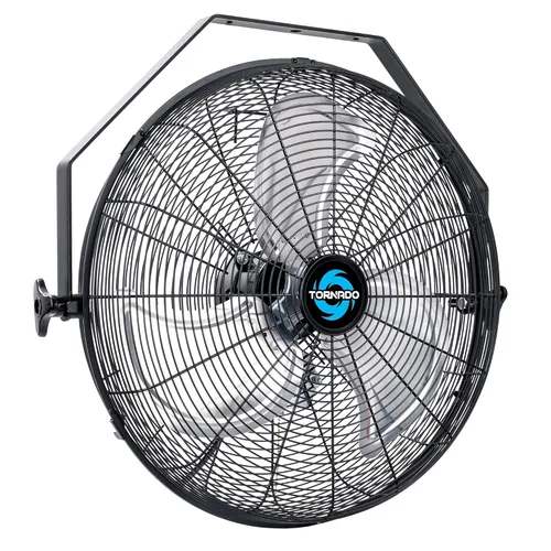 Tornado - Ventilador de pared industrial de alta velocidad de 18 pulgadas con motor de carcasa TEAO - 4000 CFM - 3 velocidades - Cable de 6.5 pies -