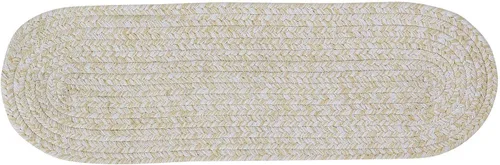 Miniatura 50 de Super Area Rugs Farmhouse - Alfombra trenzada de algodón reversible para cocina, gris y blanco, 4 x 6 pies, ovalada