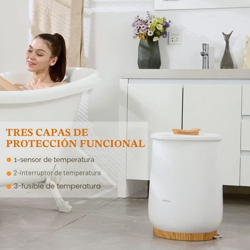 Miniatura 6 de Keenray Calentador de toallas, cubo calentador de toallas de lujo, calentador de toallas grande para baño, apagado automático, se adapta a hasta dos