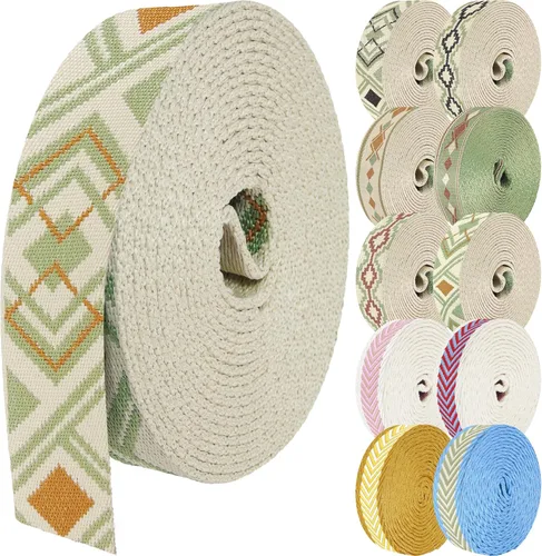 Miniatura 46 de 1.5 pulgadas Correa de nailon con patrón, correas de cinturón de nailon, correas para bolso, correas para mochila, cinturón de nailon