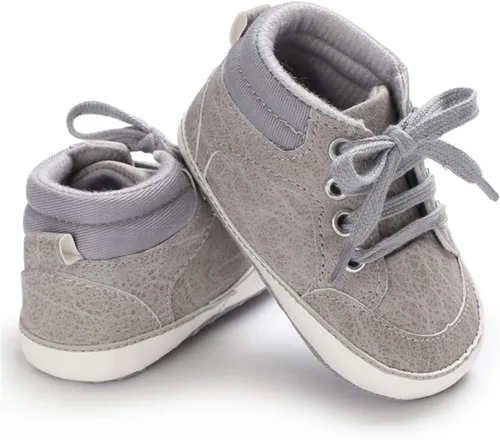 Miniatura 3 de BENHERO Baby Girls Boys PU Leather Shoes Toddler Infant First Walker Soft Sole High-Top Ankle Sneakers Newborn Crib Shoes