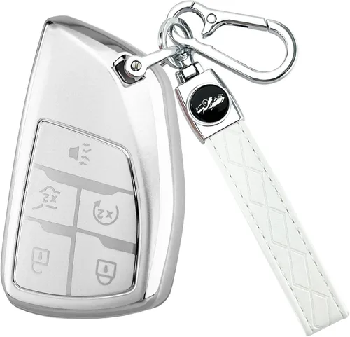 Miniatura 15 de Joouheax Funda para Llave de Coche Chevy con Llavero, 5 Botones de TPU Suave con Protección Completa, Compatible con Chevy 2021 2022 2023 2024 2025