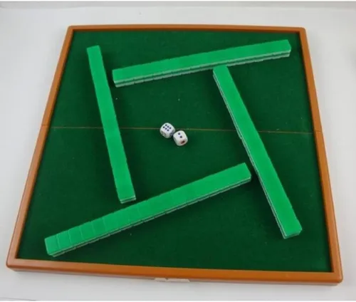 Miniatura 3 de fengshuisale Portátil Mini 145 Mahjong Set con Mesa Plegable Entretenimiento Tradicional Cerebro Actividad Juego