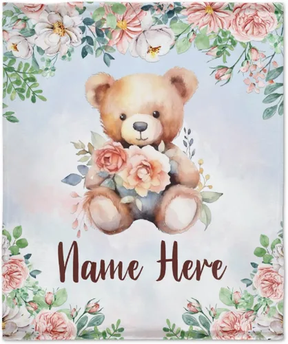 Miniatura 21 de Manta personalizada con nombre, suave, acogedora y ligera, con nombre para sofá o cama, regalo personalizado, unisex, tamaño XS, 40 x 30 pulgadas