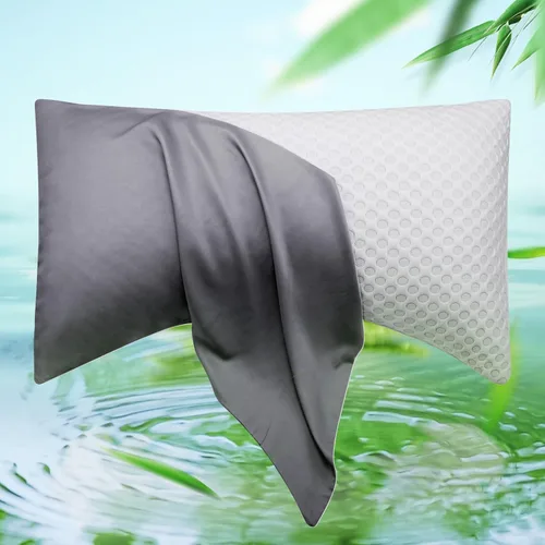 Miniatura 18 de ELIBABA Funda de almohada refrescante de bambú para dormir de lado, tamaño king, 20 x 36 pulgadas, lila claro Morado claro