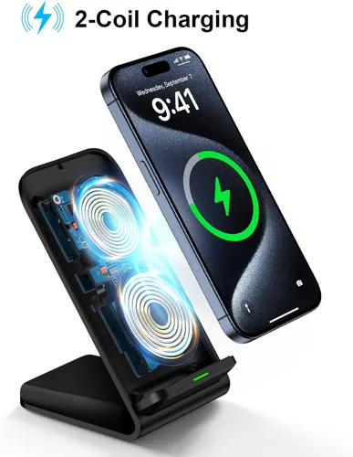 Miniatura 3 de Samsung Cargador inalámbrico de carga rápida, soporte de carga para teléfono de escritorio, estación de carga Android para Samsung Galaxy S24 Ultra