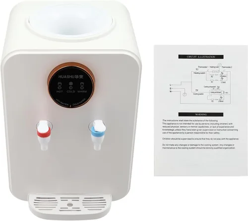 Miniatura 7 de Dispensador de agua caliente/fría para encimera Premium, carga superior, color blanco