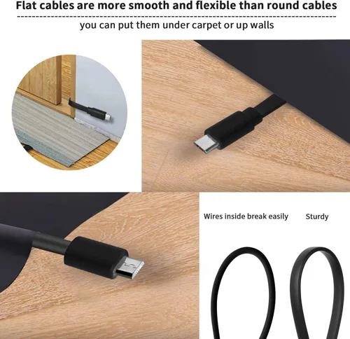Miniatura 8 de Paquete de 2 cables de extensión de alimentación de 10 pies para WyzeCam, Wyze Cam v4/v3/OG/v3 Pro, WyzeCam Pan, WYZE Cam OG, KasaCam