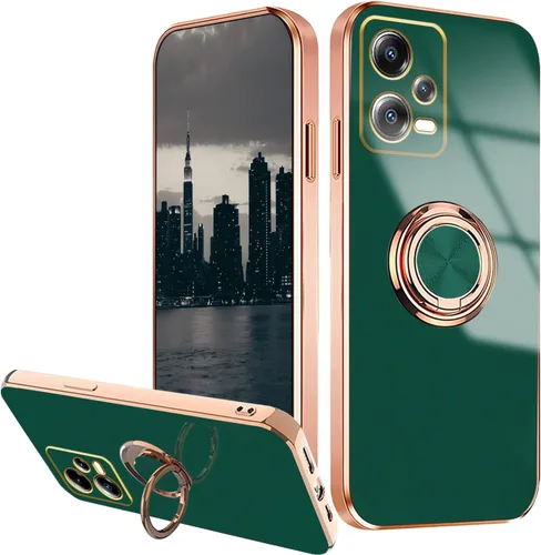 Miniatura 11 de Compatible con Xiaomi Redmi Note 12 Pro Plus Case Ring Holder Magnet Green, para Redmi Note 12 Pro Plus Funda de teléfono de silicona a prueba
