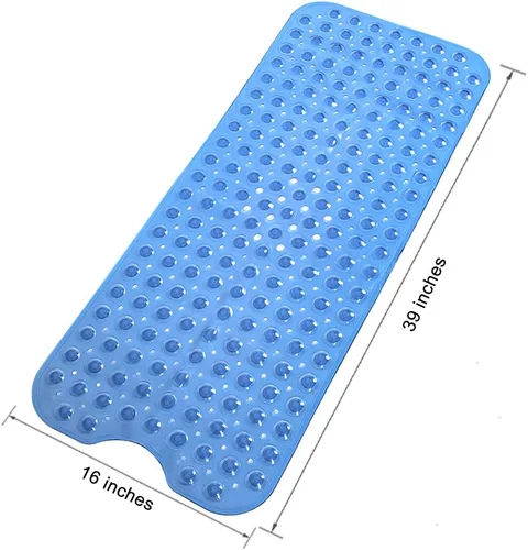 Miniatura 4 de Tapete antideslizante extra largo para bañera y ducha de 39 x 16 pulgadas, antideslizante para suelos húmedos para baños de ancianos y niños, 30%