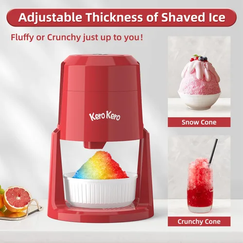 Miniatura 2 de Máquina de hielo afeitado profesional: RX03 Máquina eléctrica de cono de nieve y máquina ICEE para el hogar, potencia de 60 W, voltaje universal