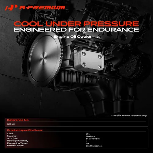 Miniatura 2 de A-Premium Enfriador de aceite de transmisión, tubo y aleta universales de aluminio de 6 pasos, remolque de hasta 2,500 libras, kit de enfriador