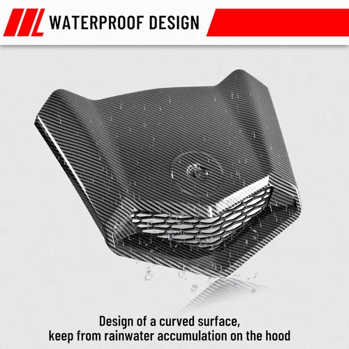 Miniatura 4 de SAUTVS Capó turbo con patrón de fibra de carbono para Can Am X3, diseño frontal de fibra de carbono Turbo Hood Scoop para Can-Am Maverick X3 XDS XRS