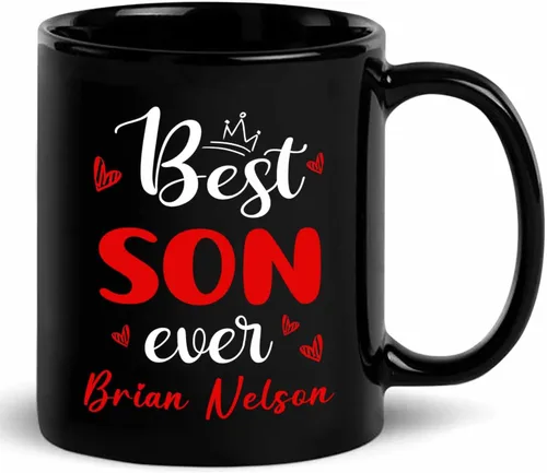 Miniatura 17 de Taza de café personalizada con texto en inglés «To My Son Never Forget That I Love You To Knock You To Knock You Down This Old Wolf Will Have Your