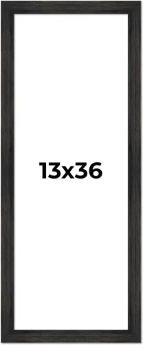 Marco de fotos negro de madera de granero de 13 x 36 pulgadas, marco de fotos moderno que incluye parte delantera de acrílico UV, tablero de