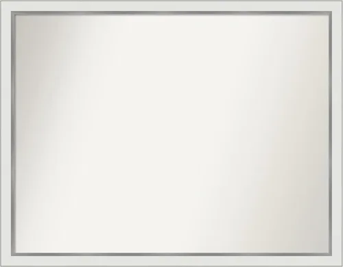 Miniatura 66 de Amanti Art Espejo de baño blanco para sobre el fregadero, 30 x 35 pulgadas, espejo de tocador rectangular estrecho de Eva de oro blanco, marco