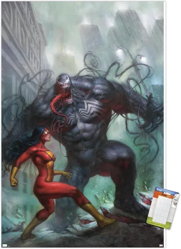 Miniatura 11 de Trends International Marvel Comics-Spider-Woman-Venom #161 - Póster de pared, 14.725 x 22.375 pulgadas, versión enmarcada de madera de granero