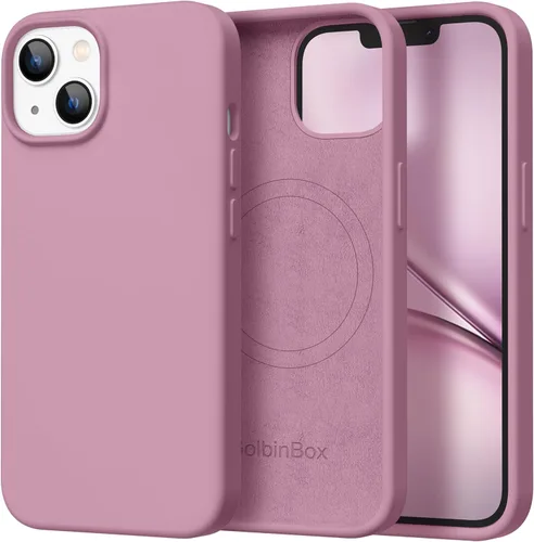 Miniatura 57 de GolbinBox Funda magnética para iPhone 17, compatible con MagSafe, cubierta de silicona integrada para control de cámara, funda de silicona líquida a