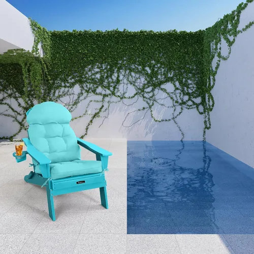 Miniatura 8 de FUNBERRY - Cojín para silla Adirondack, cojines gruesos y cómodos para mecedora, antideslizante, con protector contra decoloración, impermeable