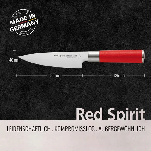 Miniatura 2 de F. DICK - Cuchillo de chef Red Spirit - Cuchillo de cocina con hoja de 5.9'' y 56 HRC - Ideal para cortes precisos - Cuchillo versátil - Certificado