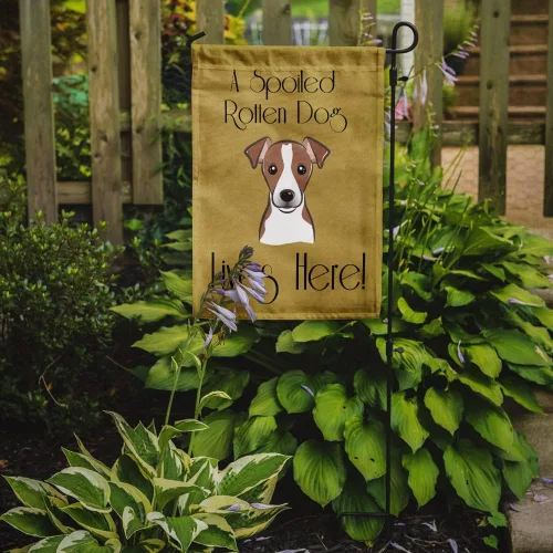 Miniatura 2 de Caroline's Treasures BB1508GF - Bandera de jardín con texto en inglés "Jack Russell Terrier", bandera decorativa para patio exterior, patio, obras