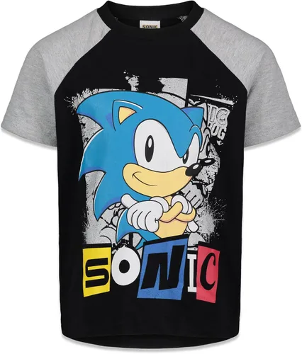 Miniatura 2 de SEGA Sonic The Hedgehog - Paquete de 2 camisetas para niños pequeños y grandes