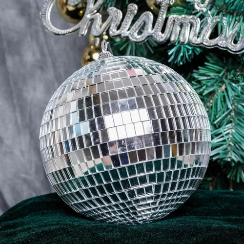 Efavormart - 4 piezas de espejo de cristal Groovy de 6 pulgadas, decoración de fiesta de discoteca para bodas, eventos, fiestas de cumpleaños Plata