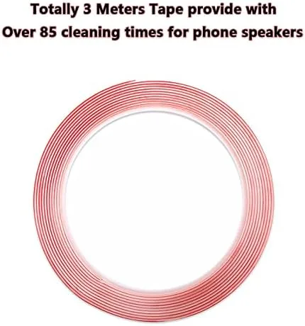 Miniatura 6 de Kit de limpieza para teléfono celular, cinta limpiadora para altavoz y receptor, adhesivos de limpieza para eliminar el polvo compatible