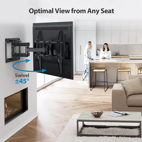 Miniatura 5 de Pipishell - Soporte de pared para TV de movimiento completo para la mayoría de televisores de 37 a 75 pulgadas, soporte de pared con brazos
