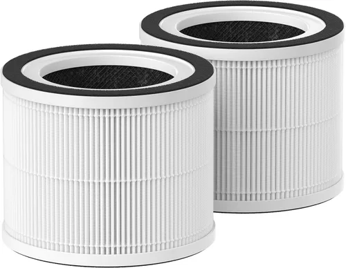 Paquete de 2 filtros de repuesto True HEPA para purificadores de aire HIMOX H06 y Afloia Gala, filtración de 3 etapas con carbón activado