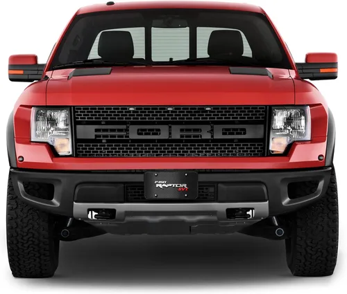 Miniatura 4 de iPick Image Para Ford F-150 Raptor SVT 3D Logo Negro Fibra de Carbono Patten Placa de Acero