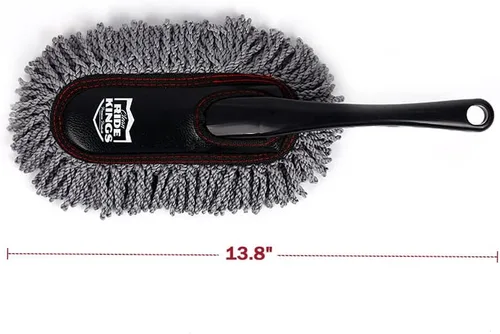 Miniatura 7 de Plumero para exteriores sin arañazos, cepillo para polvo de coche con mango telescópico extensible para quitar el polvo y el polen, plumero