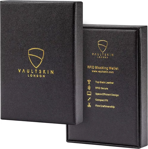 Miniatura 5 de Vaultskin MANHATTAN - Cartera plegable minimalista delgada y tarjetero de crédito con bloqueo RFID e ideal para bolsillo frontal