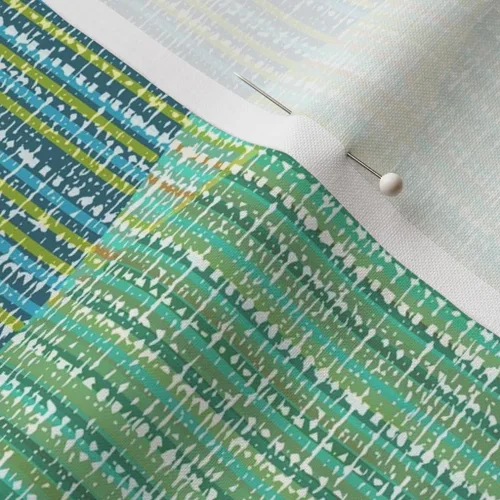 Miniatura 5 de Spoonflower Fabric - Teal Aqua Bohemian Mid Mod Vintage Retro 60S Abtract Waves Printed on Petal Cotton Fabric Fat Quarter - Sewing Quilting Apparel