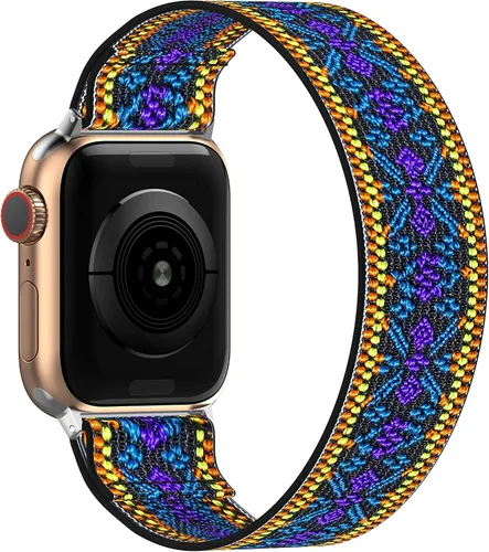 Miniatura 30 de Correas elásticas Solo Loop compatibles con Apple Watch de 38mm 40mm 41mm, trenzadas, de nailon, para mujeres y hombres, para iWatch Series