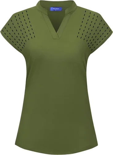 Miniatura 12 de Camisetas tipo polo de golf para mujer, ligeras que absorben la humedad, camisetas atléticas de tenis