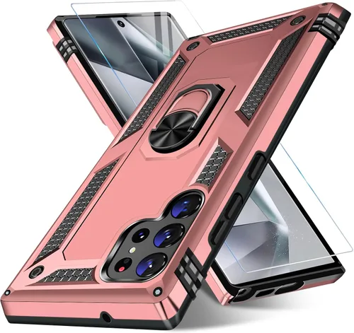 Miniatura 82 de Vaki Funda para Samsung Galaxy S22 5G con protector de pantalla integrado de grado militar, cubierta dura y resistente, funda resistente para Galaxy