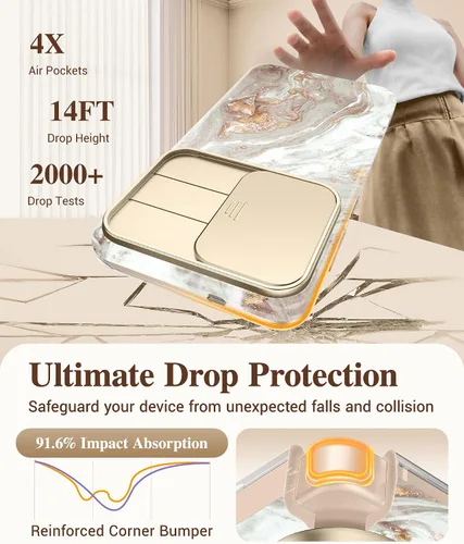 Miniatura 4 de GVIEWIN Funda para Samsung Galaxy S26 Plus, [cubierta deslizante para cámara y protector de pantalla integrado] [grado militar a prueba de golpes]
