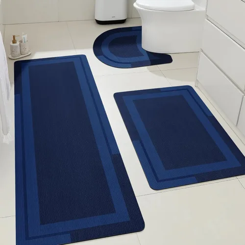 Miniatura 46 de ACCUMTEK Alfombrilla de Baño Ultra Delgada, Alfombrillas de Baño Antideslizantes con Respaldo Mejorado para Colocar Bajo la Puerta, Alfombras