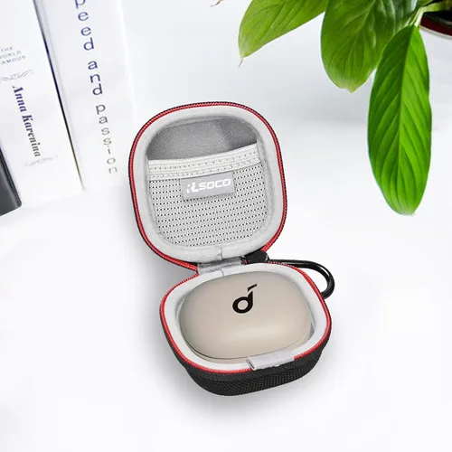 Miniatura 7 de RLSOCO Estuche de transporte para auriculares inalámbricos Bluetooth Anker Soundcore P20i/Life P3 con cancelación de ruido - Negro (solo funda)