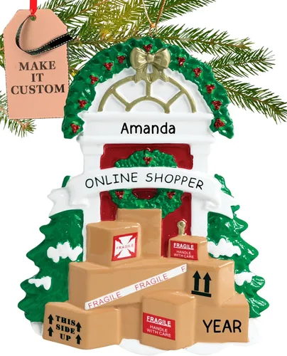 Miniatura 10 de Adorno personalizado de Amazon 2026 Adornos de Navidad personalizados con grabado láser para árbol Regalo de recuerdo personalizado