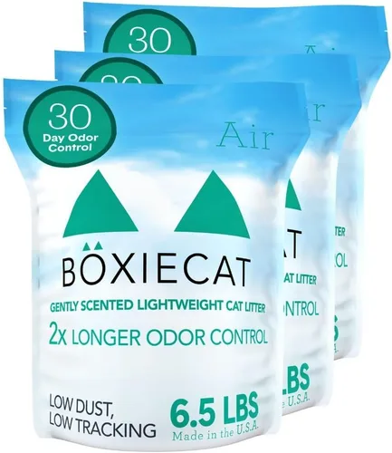 Miniatura 17 de Boxie® - Arena para gatos sin perfume para control de olores natural de 30 días, 6.5 libras, arena ligera a base de plantas para gatos