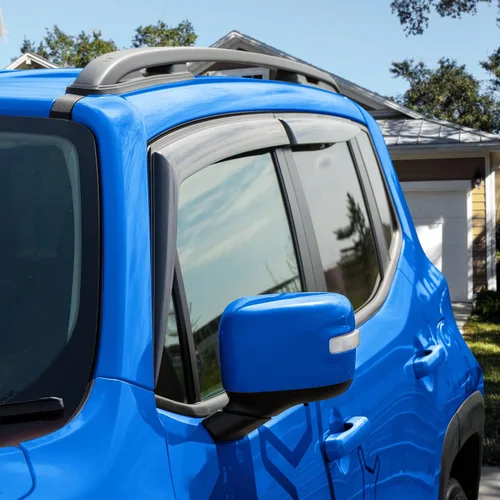 Miniatura 5 de Goodyear - Deflectores de ventana lateral irrompibles para Jeep Renegade 2015-2023, protectores de lluvia con cinta adhesiva, viseras de ventana