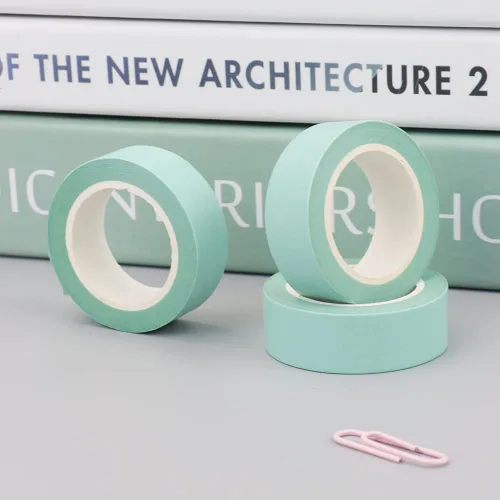 Miniatura 7 de NatSumeBasics Cinta Washi Pastel Verde Menta Sólido, 2 unidades de 32 pies, cinta adhesiva decorativa autoadhesiva para decoración de embalajes