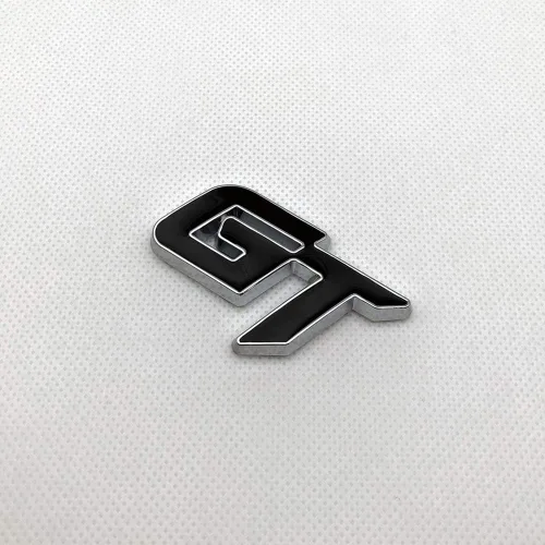 Miniatura 6 de Emblema de coche con logotipo de GT de metal cromado Insignia 3D de alta calidad Auto Racing Sport Sticker Grand Tourer (Negro)