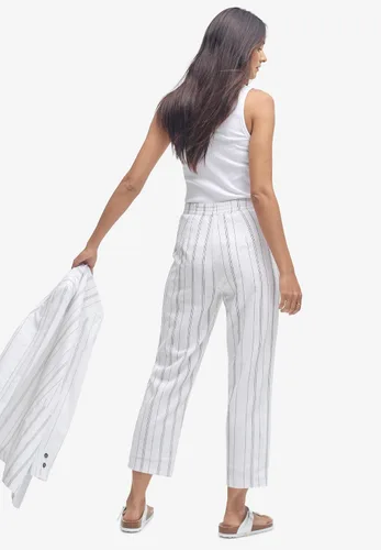 Miniatura 3 de ellos Pantalones cortos de lino para mujer, talla grande, pierna recta, talla grande