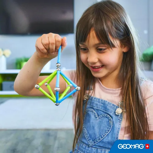 Miniatura 3 de Geomag Juguetes magnéticos clásicos para niños a partir de 8 años, 25 imanes educativos STEM para niños, bloques magnéticos hechos en Suiza